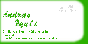 andras nyuli business card